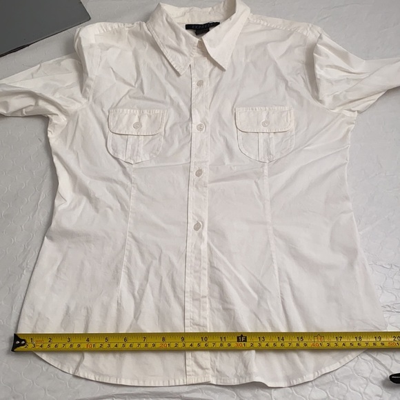Express white double pocket fitted button down shirt 10 - Picture 10 of 10